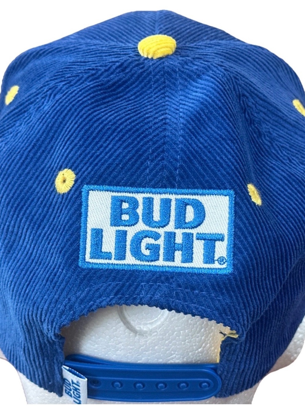 RARE HTF Los Angeles Rams x Bud Light Tapacho Corduroy Promotional Snapback Hat - Picture 3 of 7